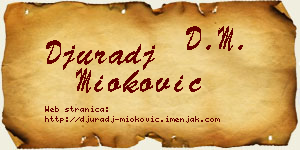Đurađ Mioković vizit kartica
